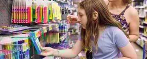 Girl back to school budgeting and shopping